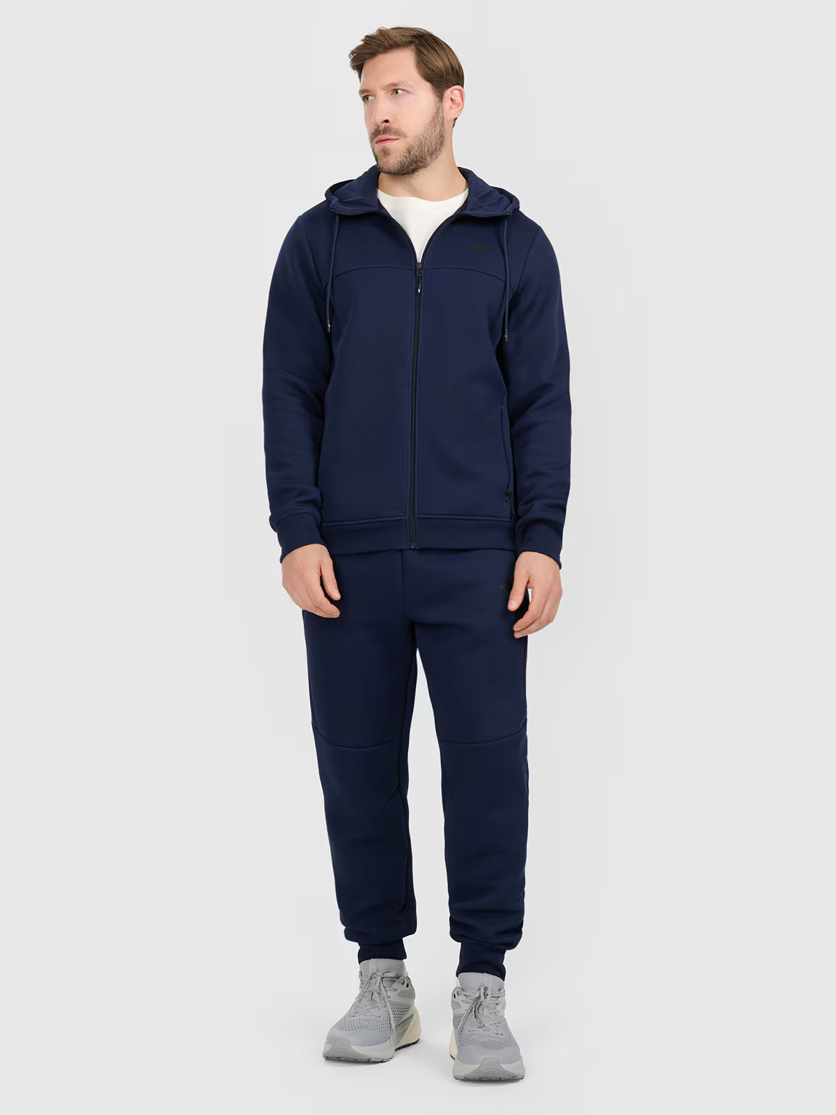 Bluza dresowa rozpinana z kapturem męska