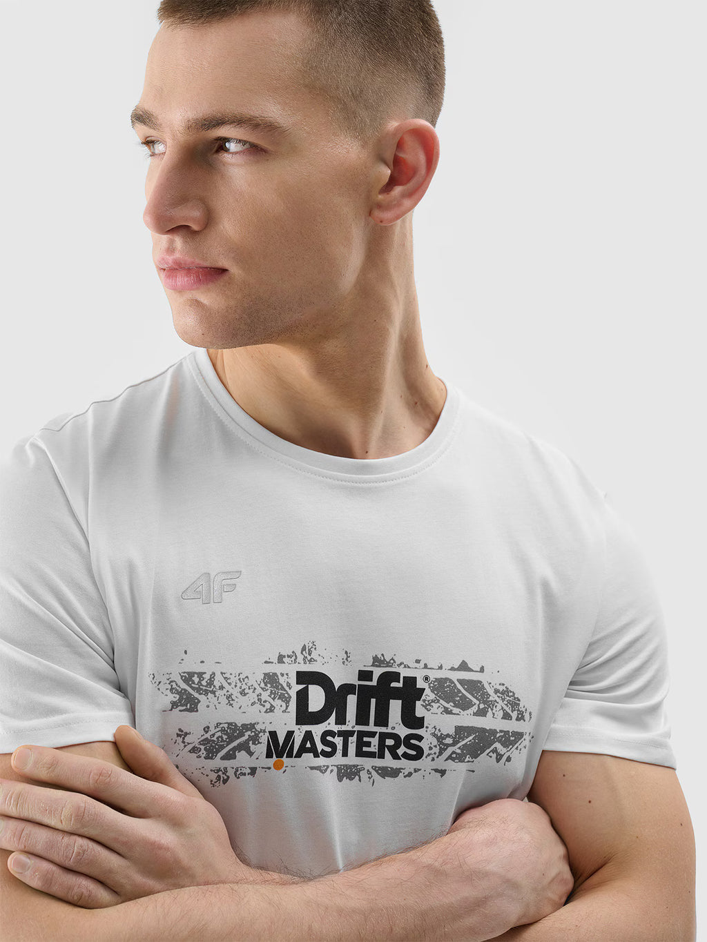 T-shirt regular z nadrukiem uniseks 4F x Drift Masters
