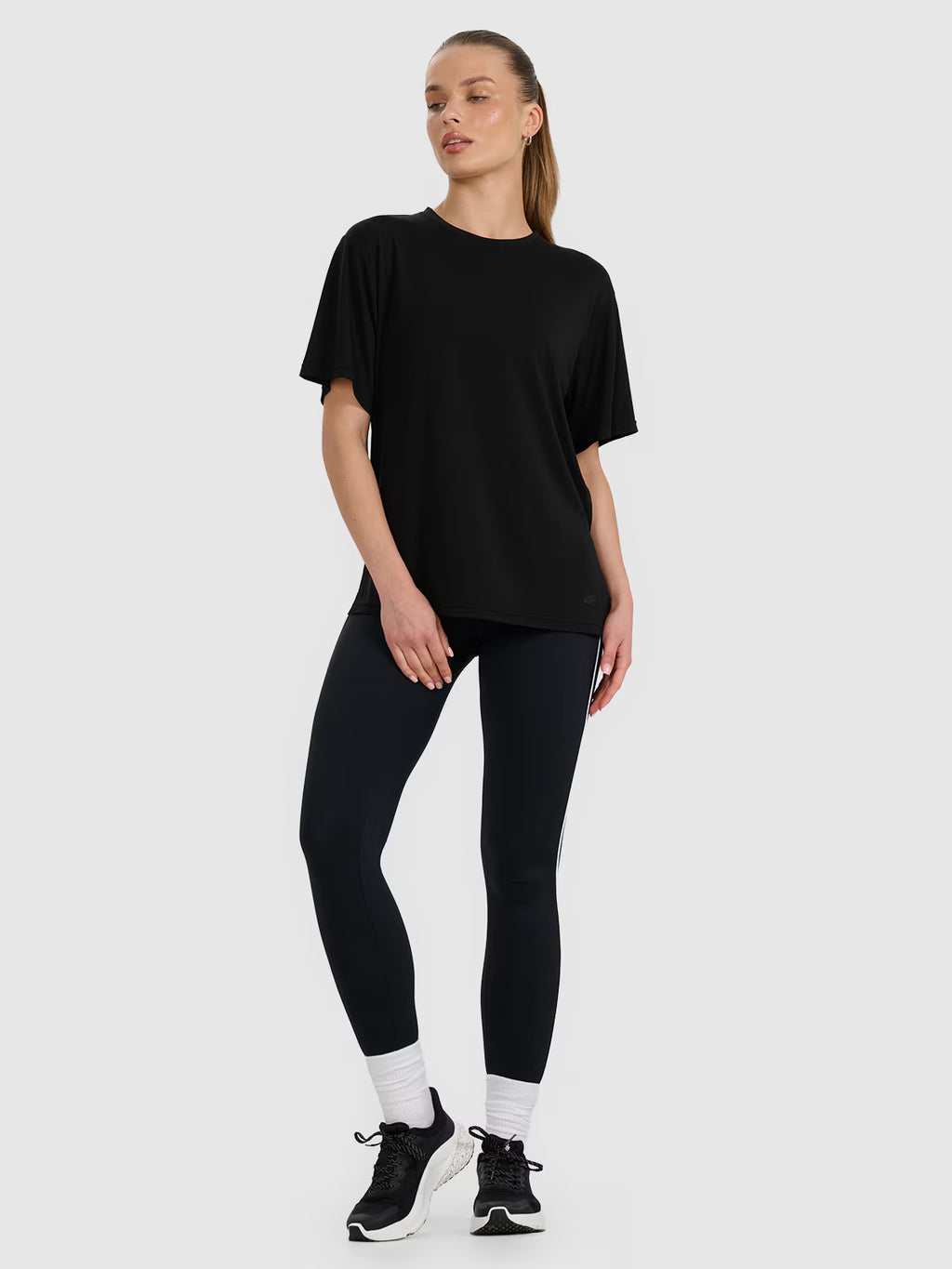 T-shirt oversize z modalem damski