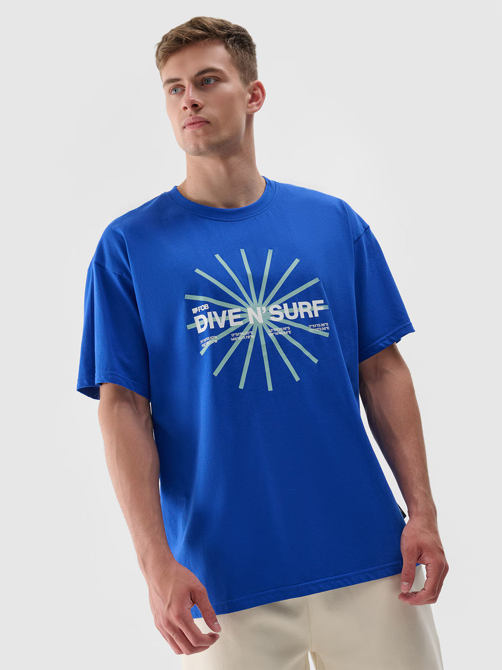 T-shirt regular z nadrukiem męski
