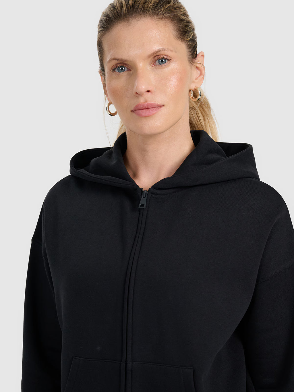 Bluza dresowa rozpinana z kapturem damska