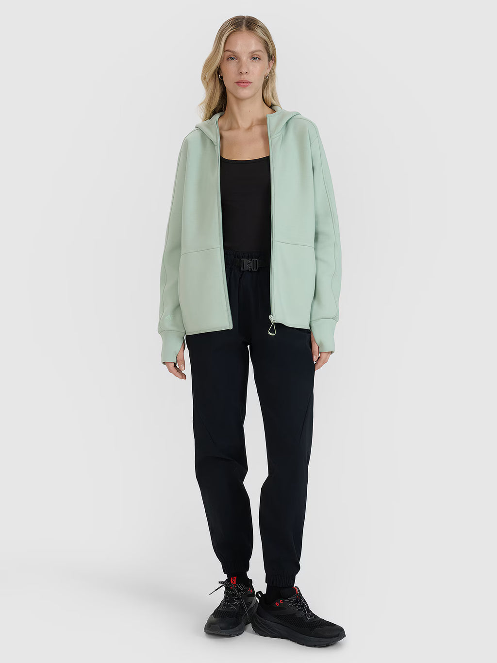 Bluza dresowa rozpinana z kapturem damska