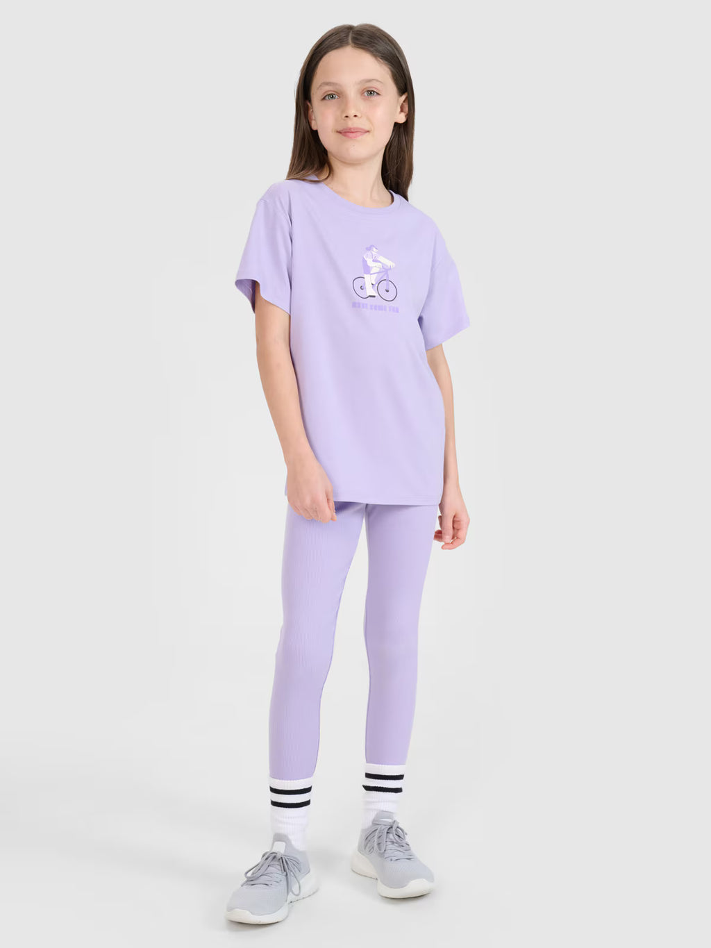 T-shirt regular z nadrukiem dziewczęcy