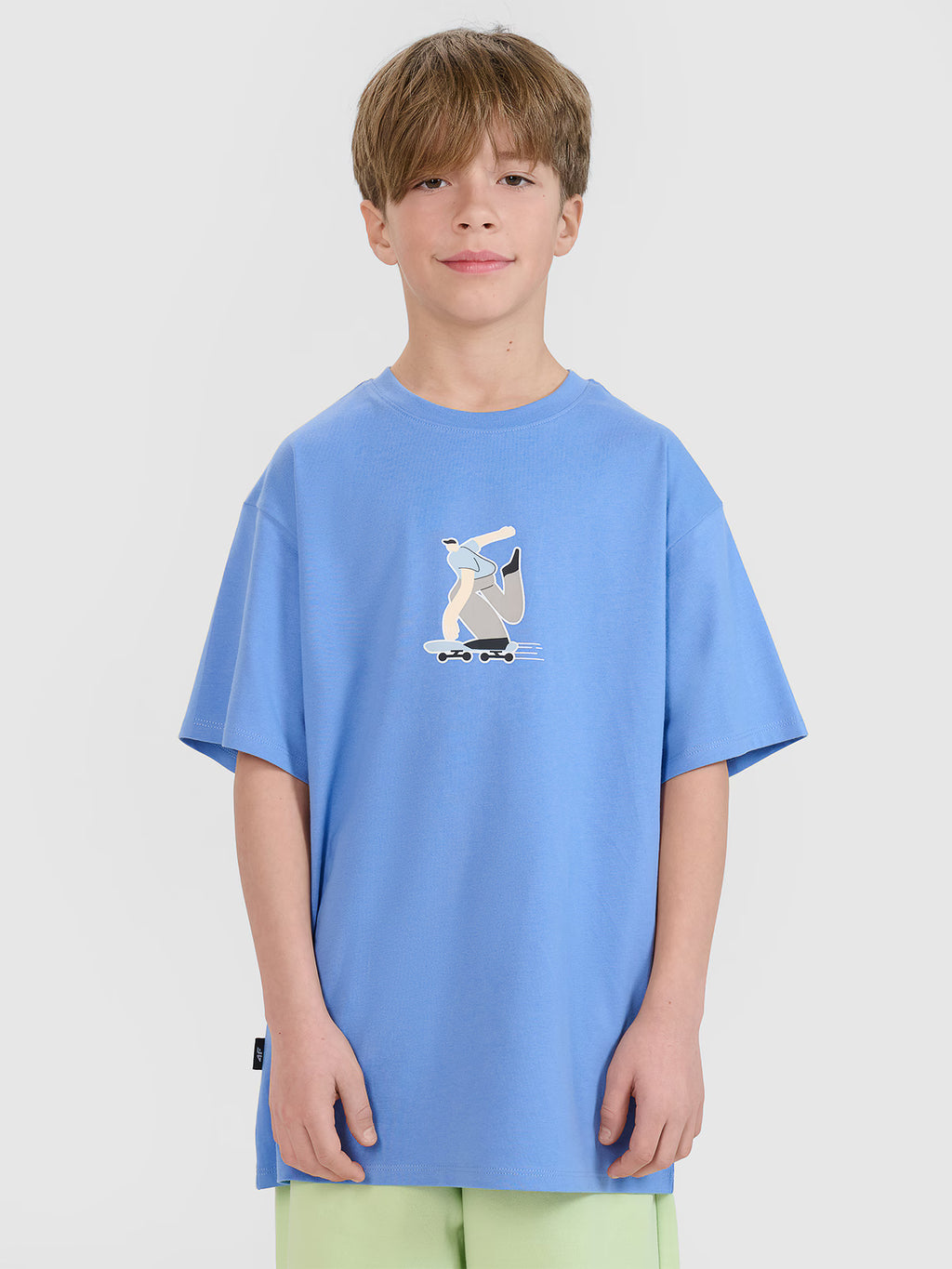 T-shirt oversize z nadrukiem chłopięcy