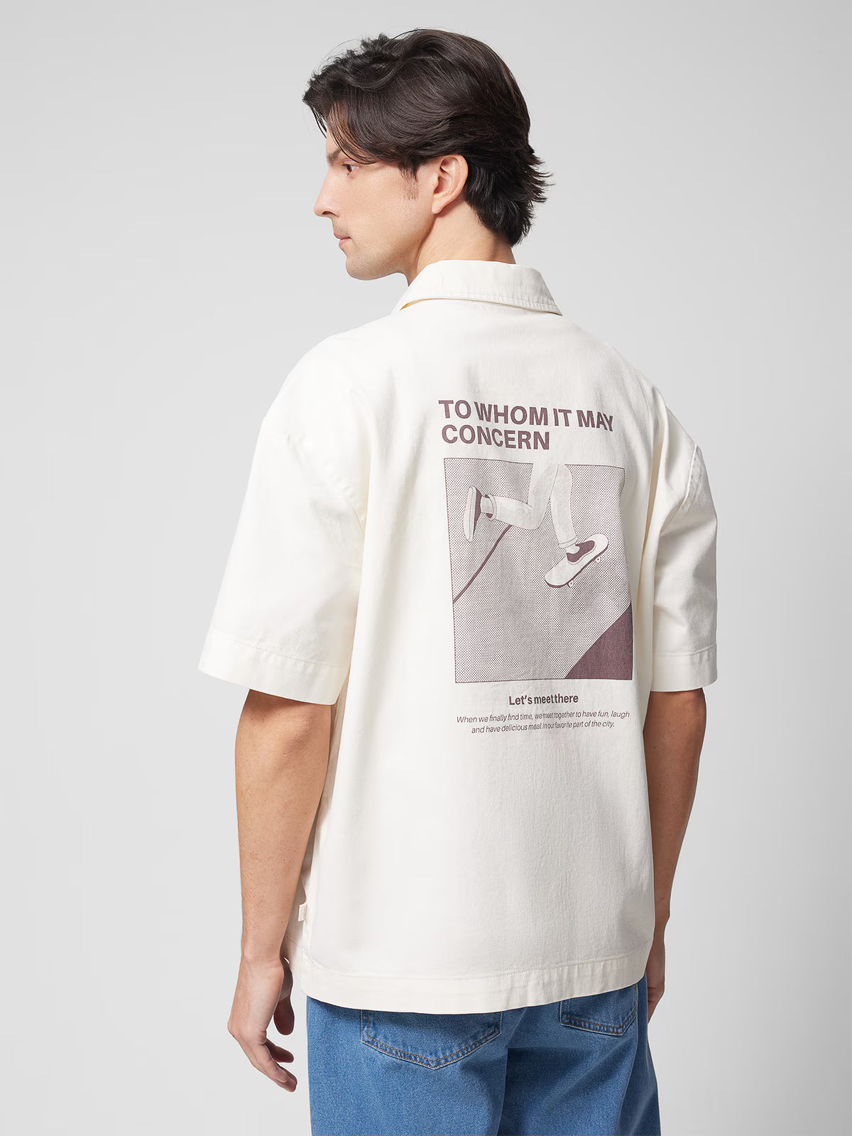 Koszula oversize jeansowa z krótkim rękawem męska Outhorn