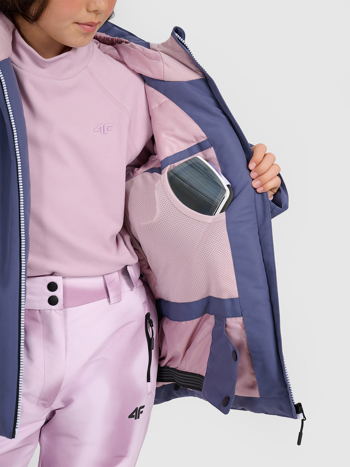 Kurtka snowboardowa membrana 8000 dziewczęca