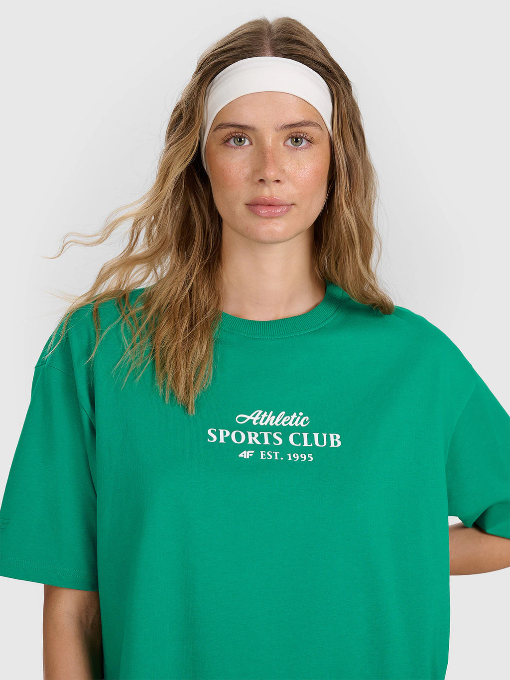 T-shirt oversize z nadrukiem damski