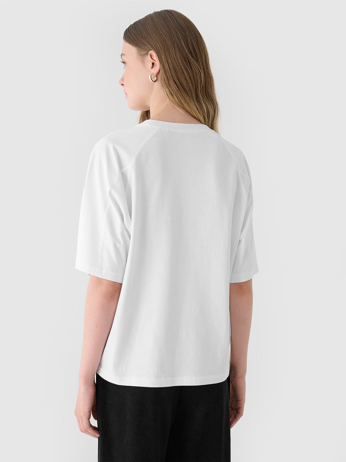 T-shirt oversize z nadrukiem damski