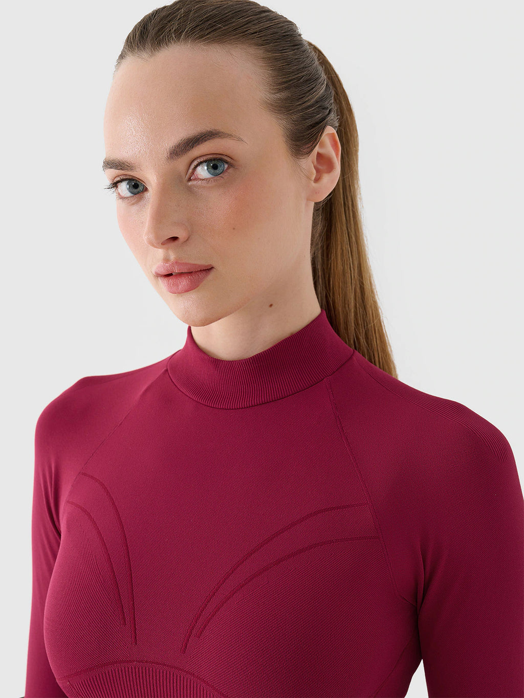 Longsleeve treningowy slim szybkoschnący damski
