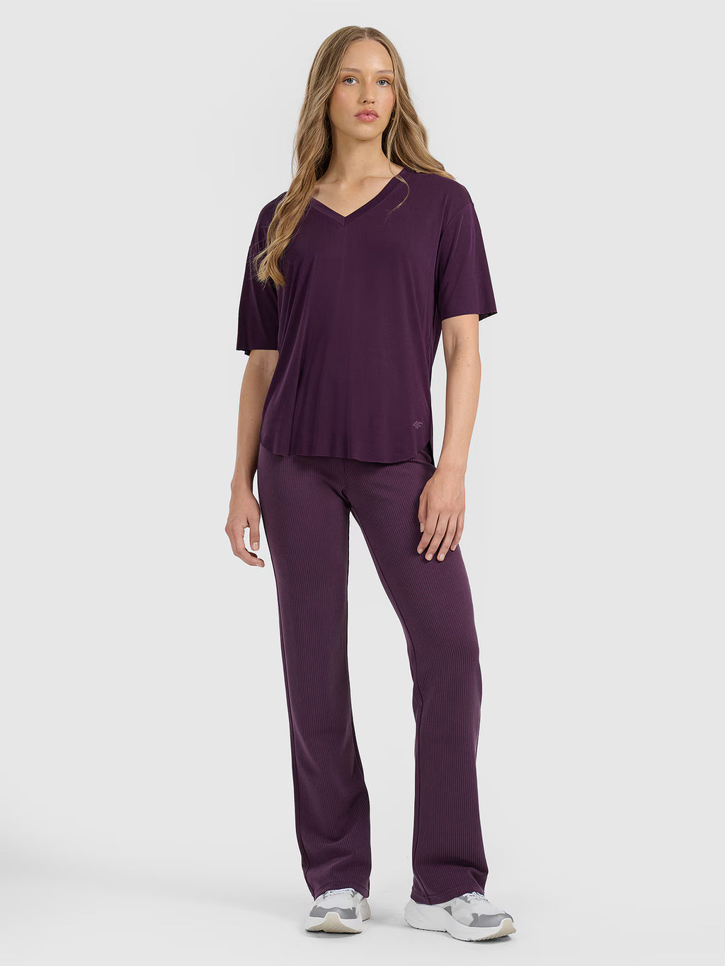 T-shirt oversize z modalem damski