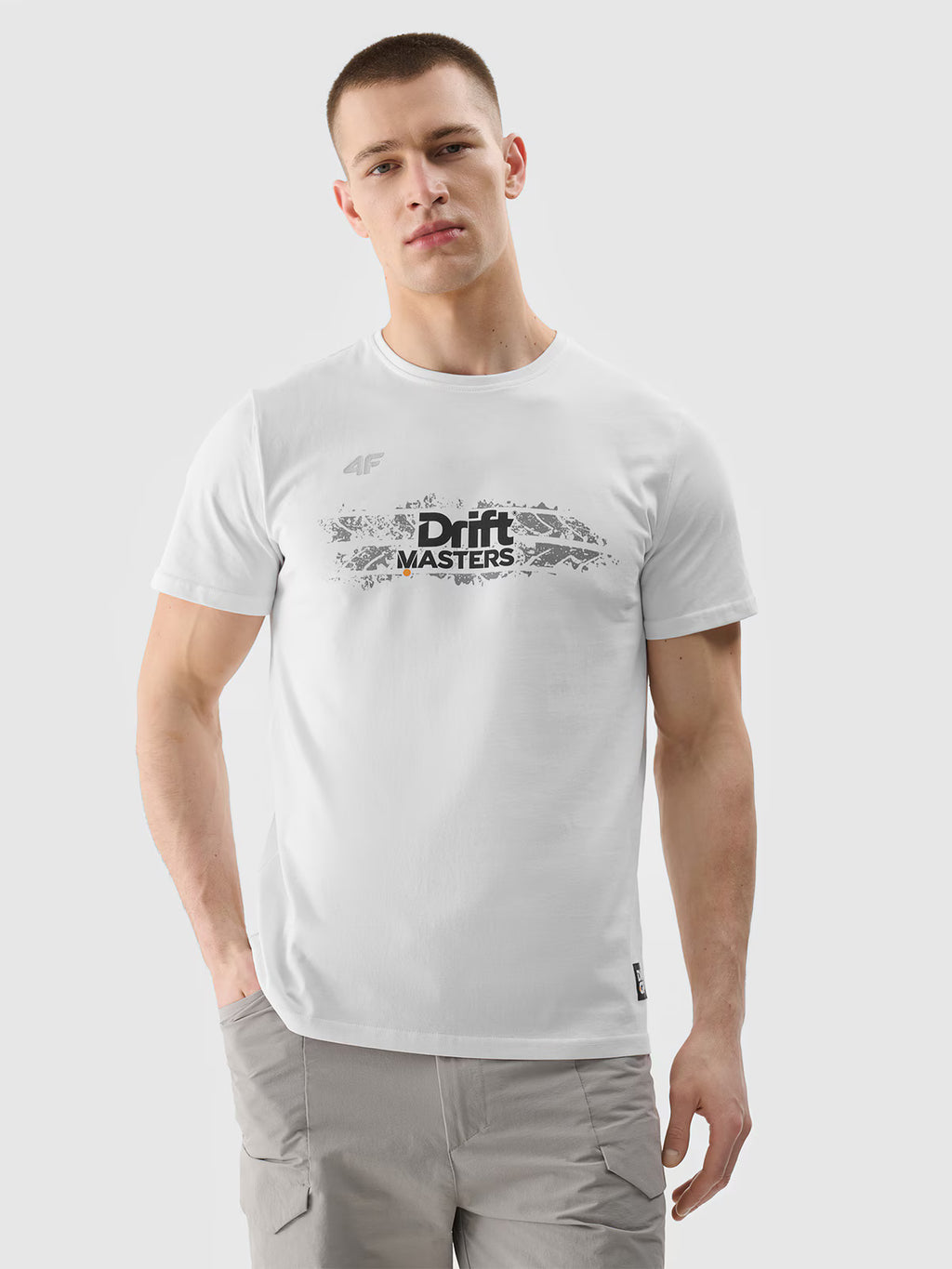 T-shirt regular z nadrukiem uniseks 4F x Drift Masters