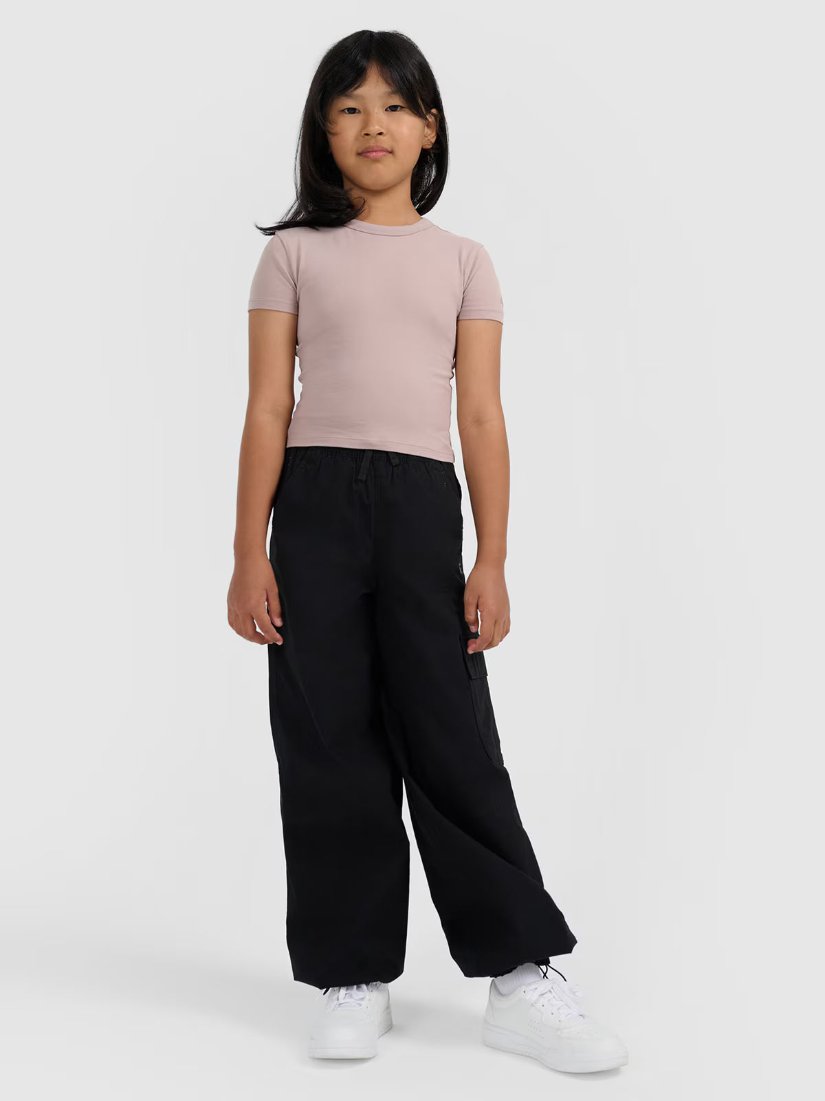 Crop top slim gładki dziewczęcy