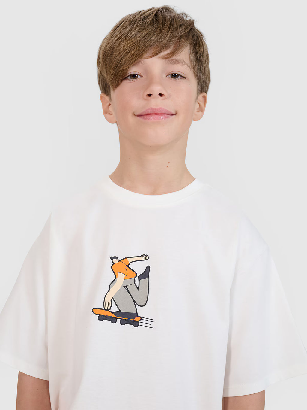 T-shirt oversize z nadrukiem chłopięcy