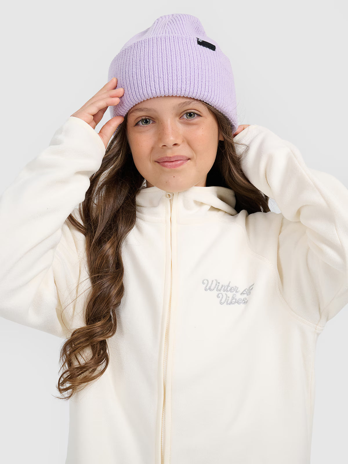Polar loose z kapturem dziewczęcy