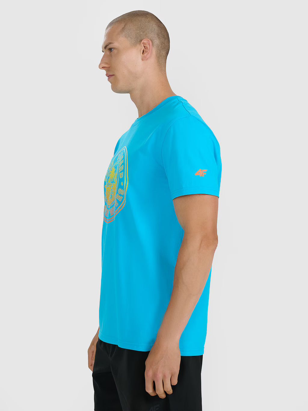 T-shirt regular z nadrukiem męski
