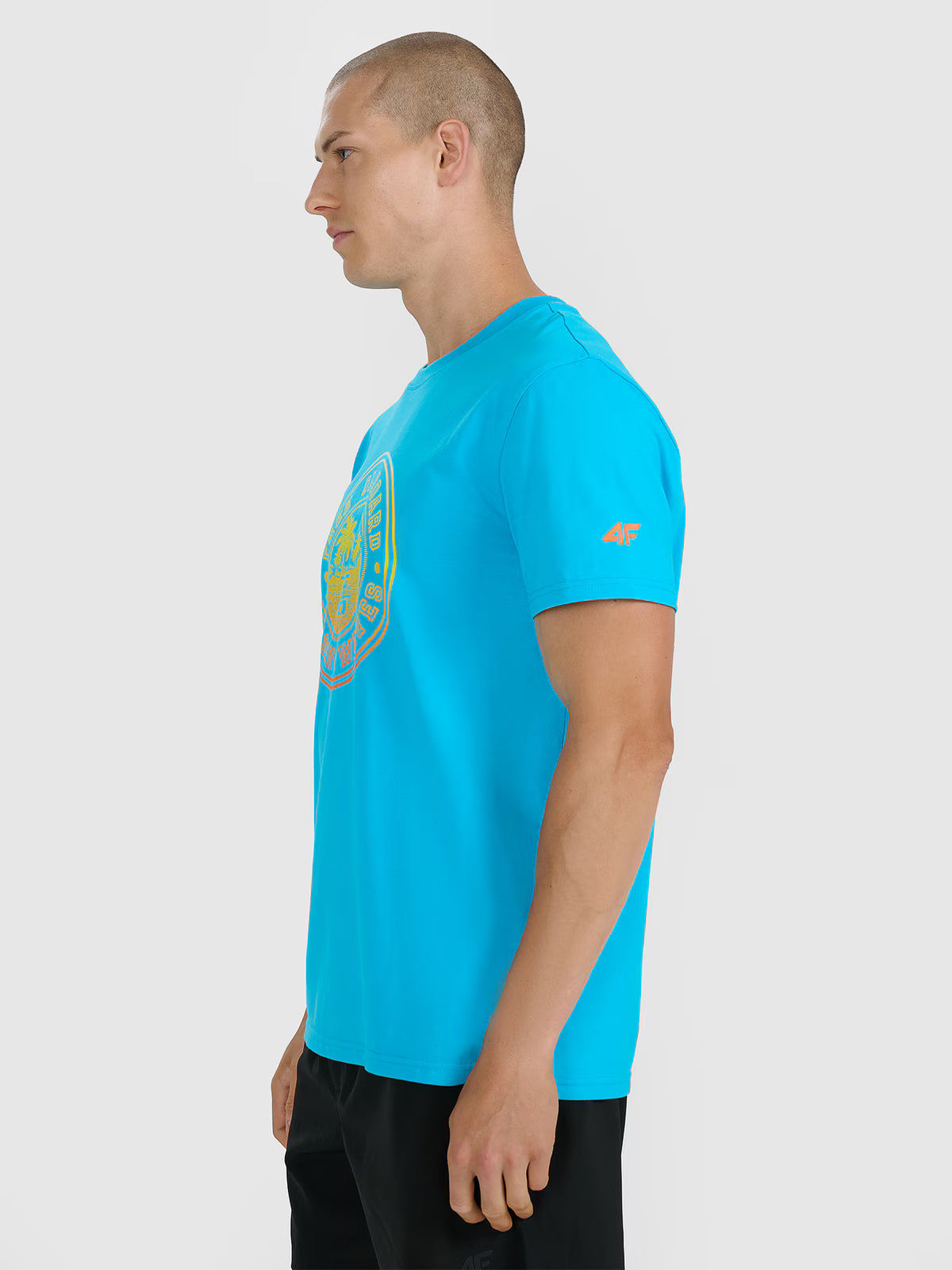 T-shirt regular z nadrukiem męski