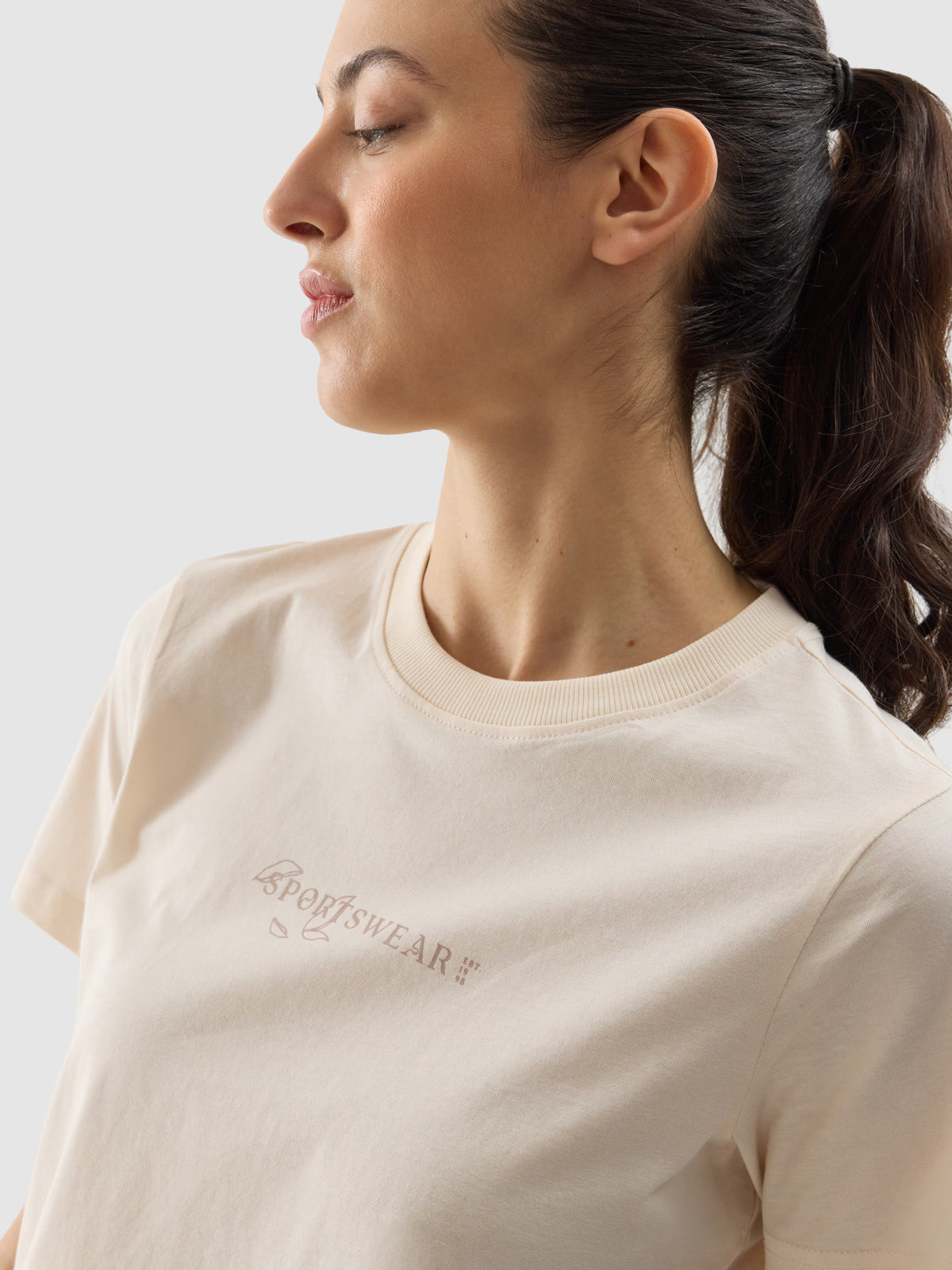 T-shirt regular z nadrukiem damski