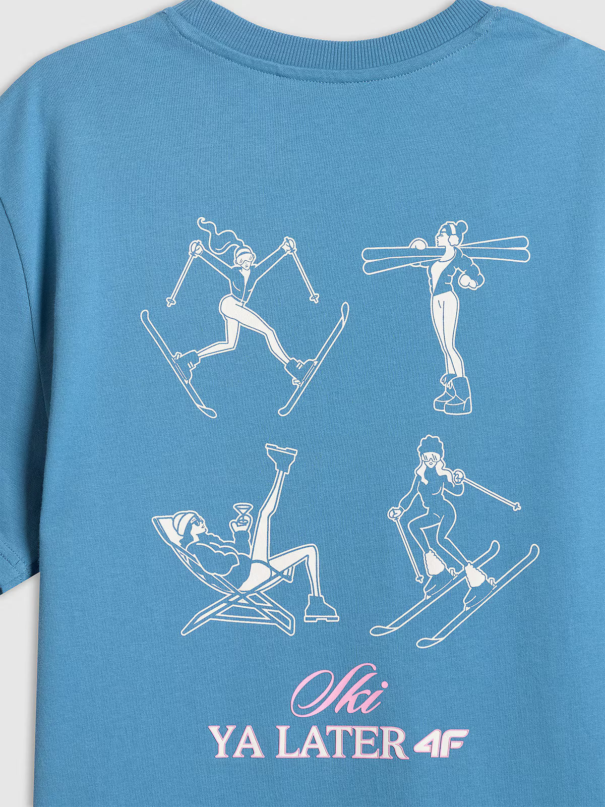 T-shirt loose z nadrukiem damski