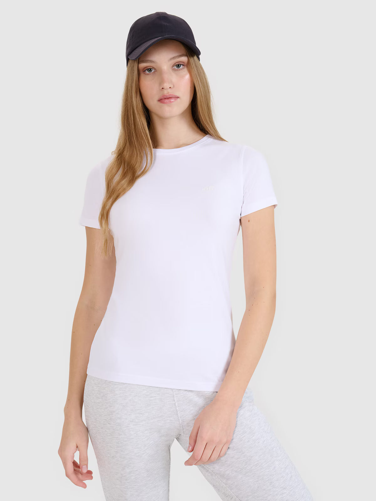 T-shirt slim gładki damski (2-pack)