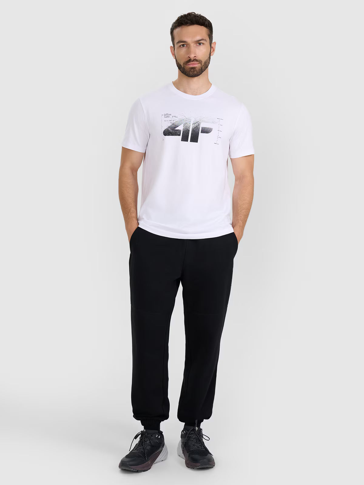 T-shirt regular z nadrukiem męski