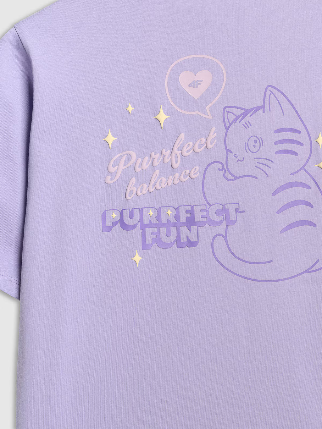 T-shirt oversize z nadrukiem dziewczęcy