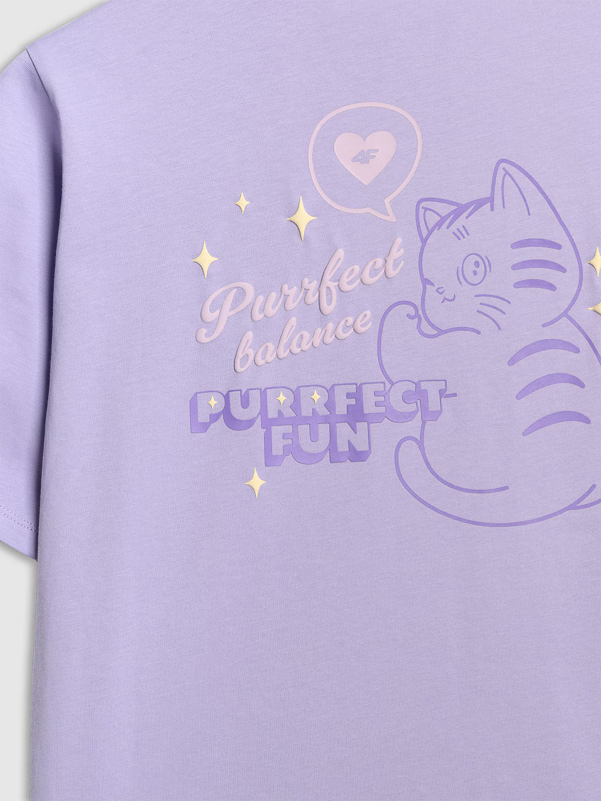 T-shirt oversize z nadrukiem dziewczęcy