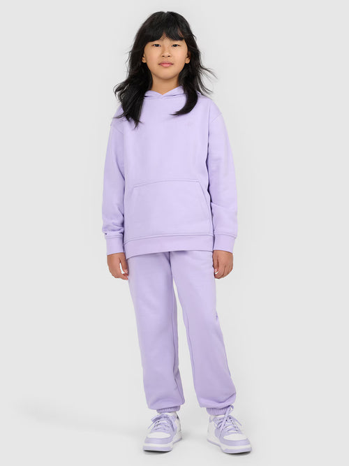 Bluza dresowa regular z kapturem dziewczęca