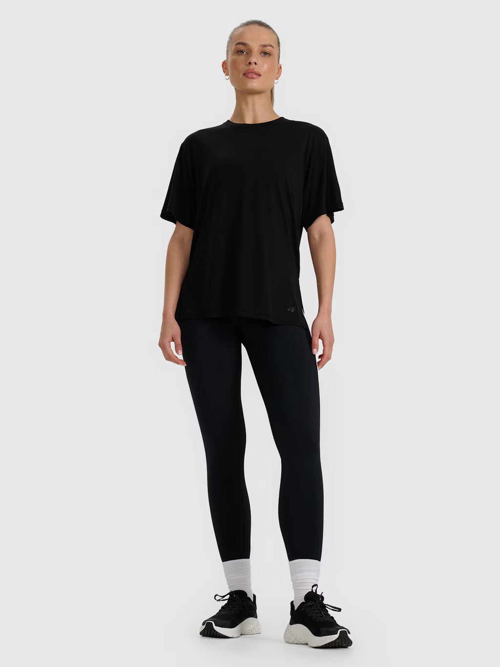 T-shirt oversize z modalem damski
