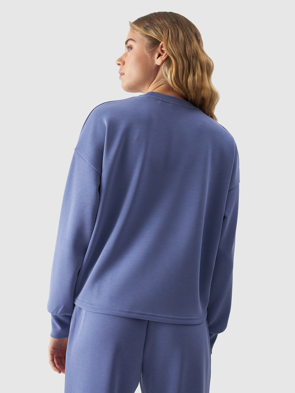 Bluza dresowa cropped z modalem damska