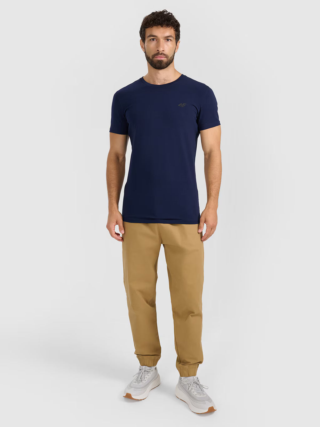 T-shirt slim gładki męski