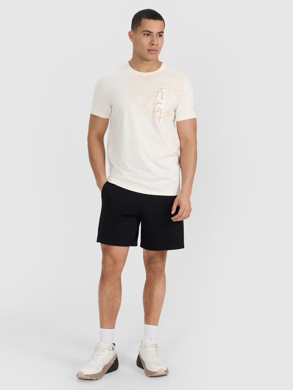 T-shirt regular z nadrukiem męski