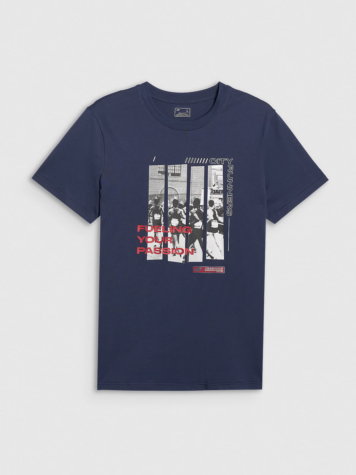 T-shirt regular z nadrukiem męski