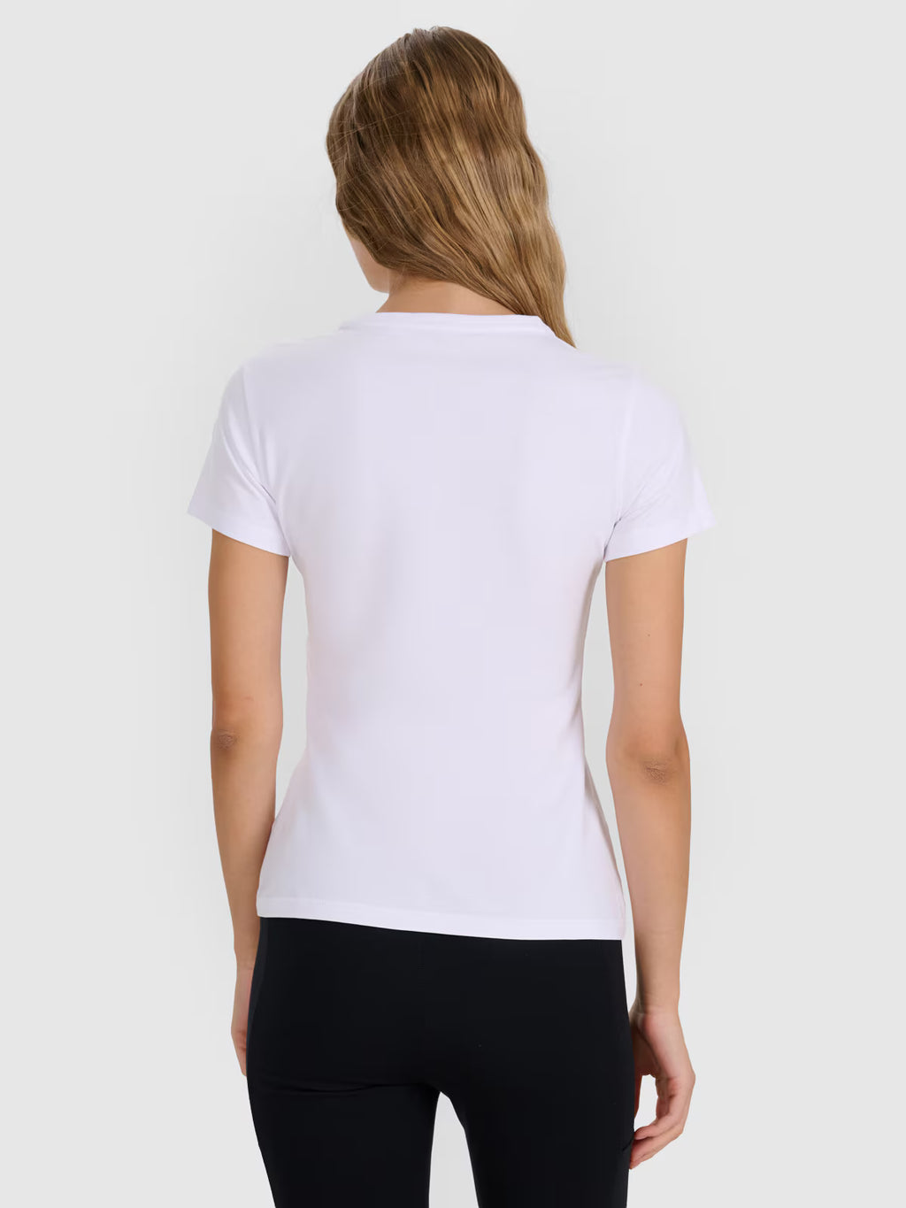 T-shirt slim gładki damski