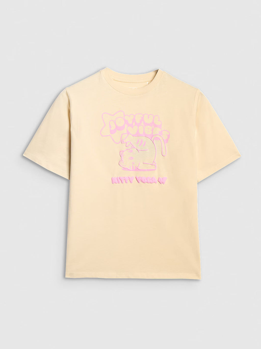 T-shirt oversize z nadrukiem dziewczęcy