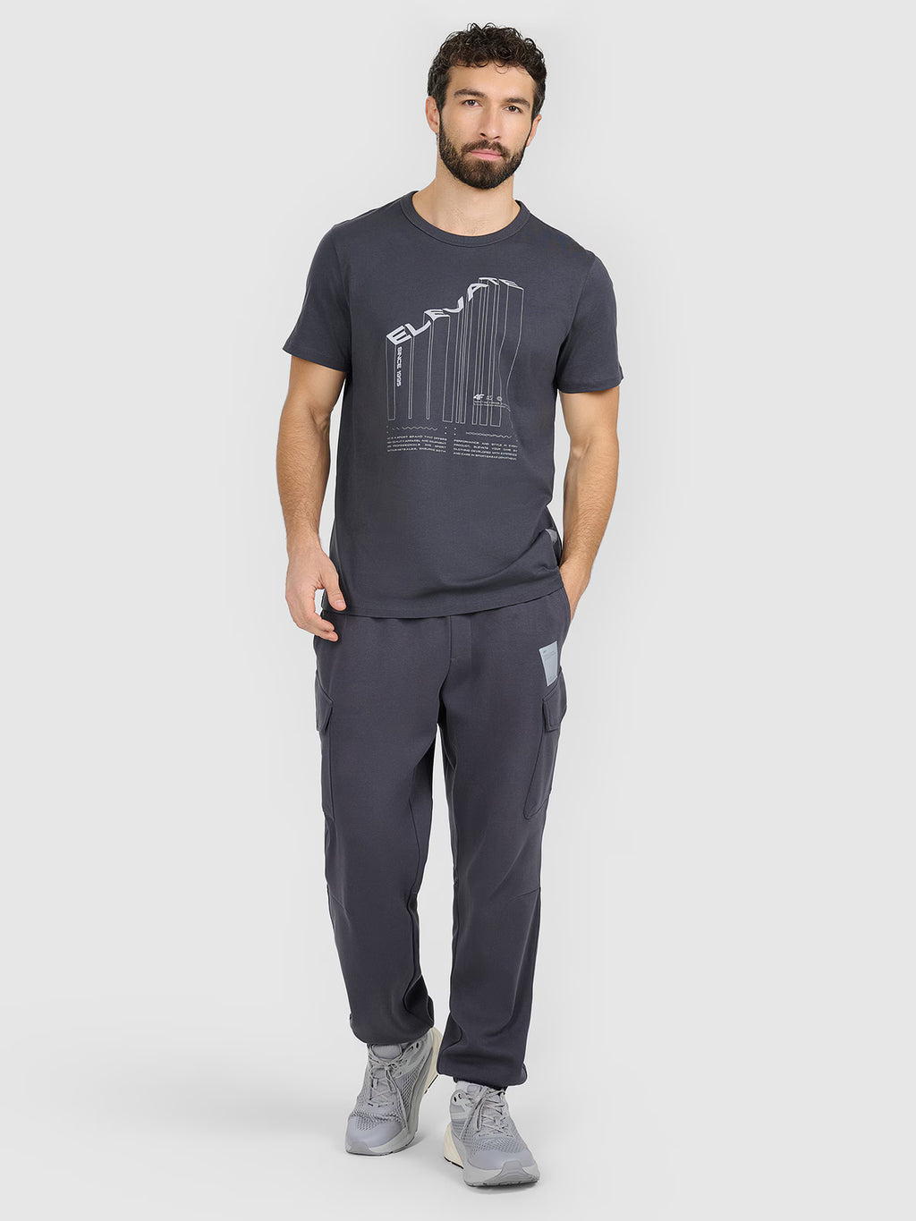 T-shirt regular z nadrukiem męski