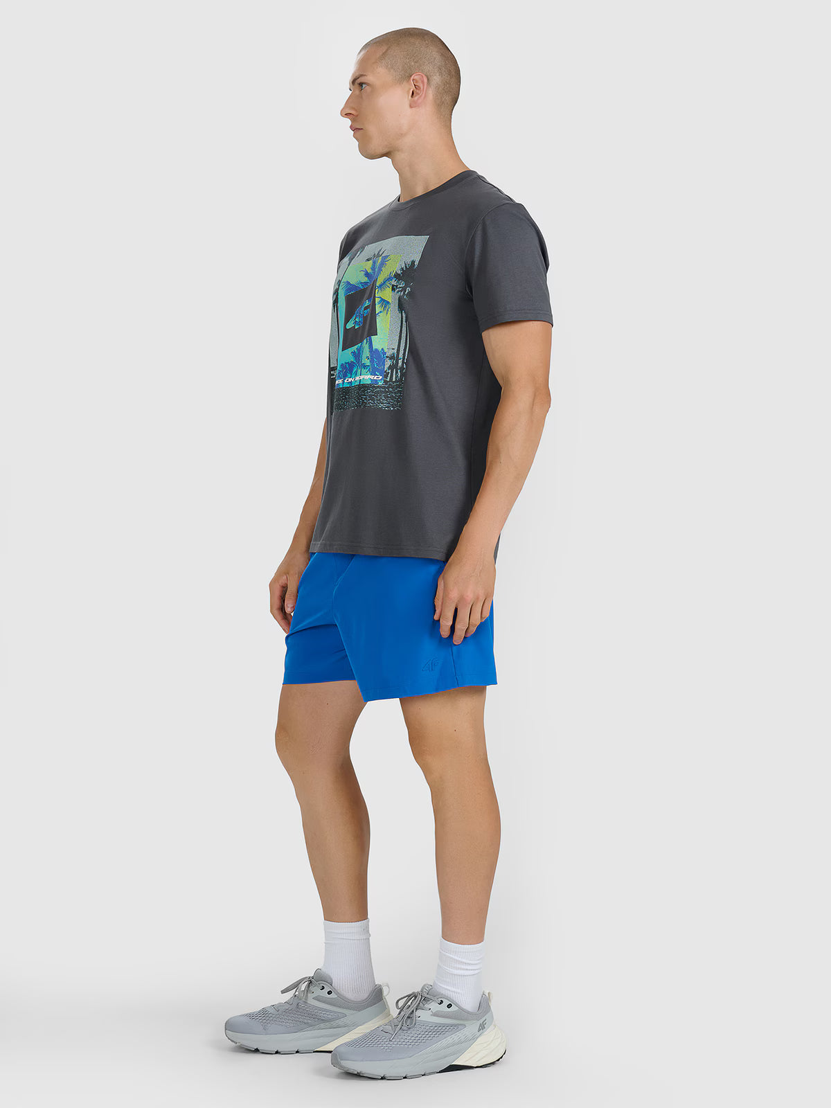 T-shirt regular z nadrukiem męski