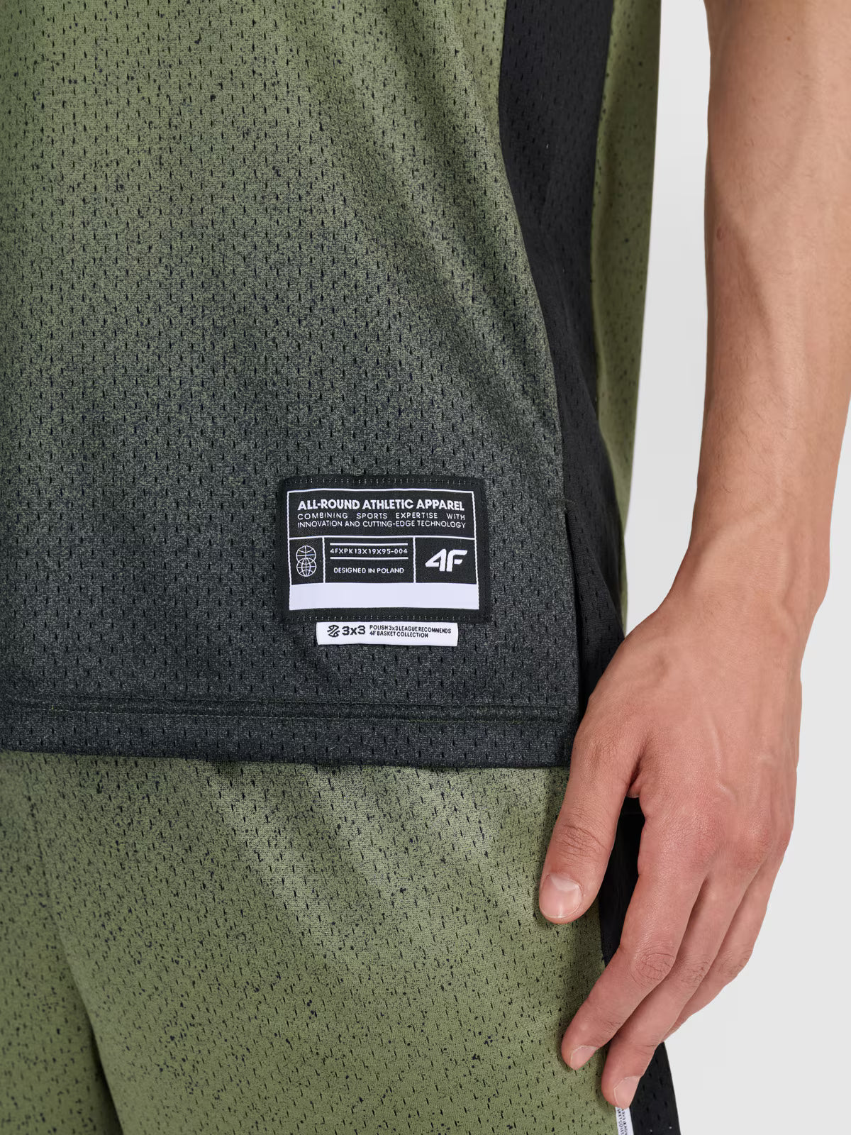 Tank top do koszykówki oversize szybkoschnący męski