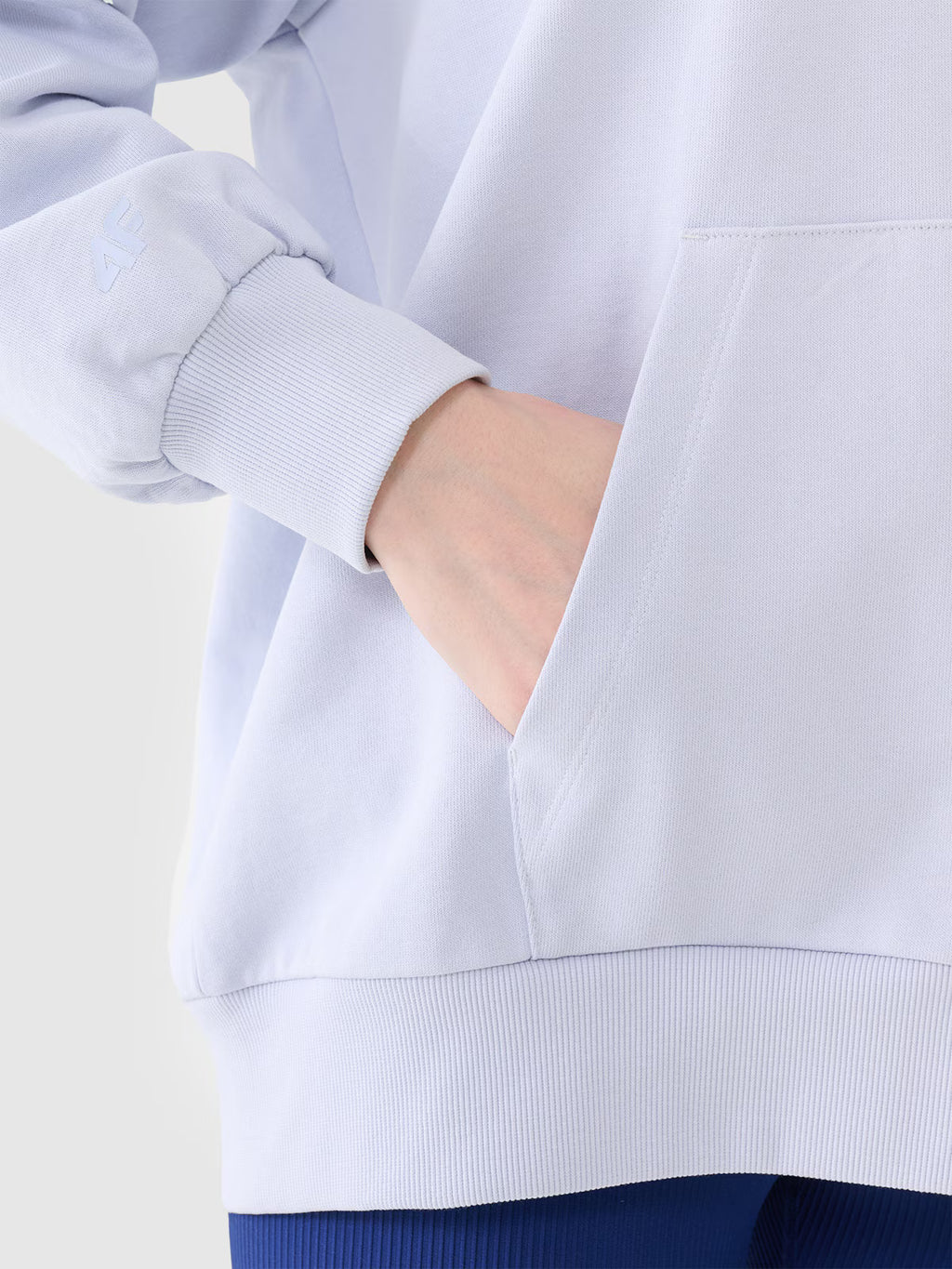 Bluza dresowa oversize nierozpinana z kapturem damska