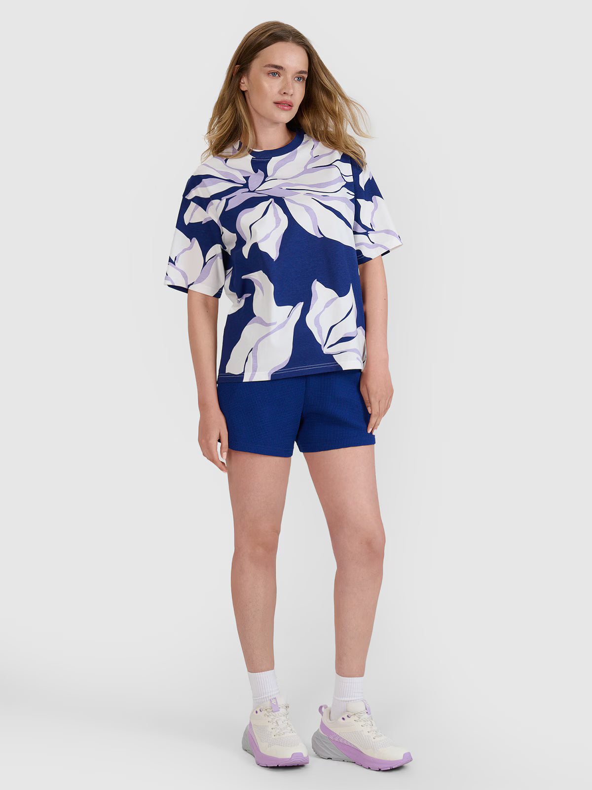 T-shirt oversize z nadrukiem damski
