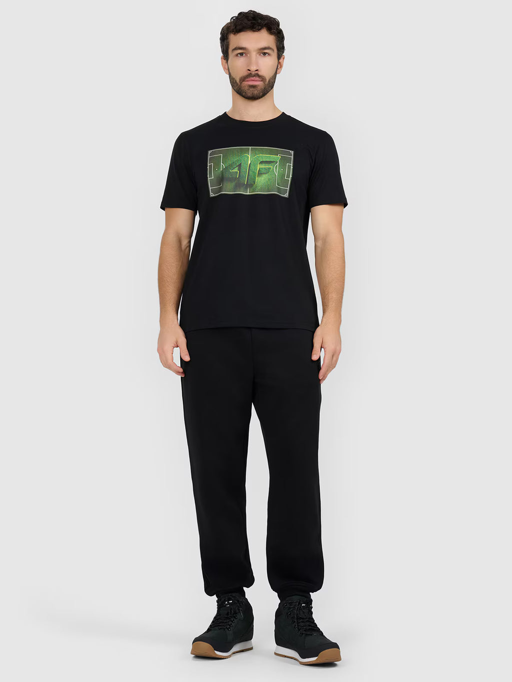 T-shirt regular z nadrukiem męski