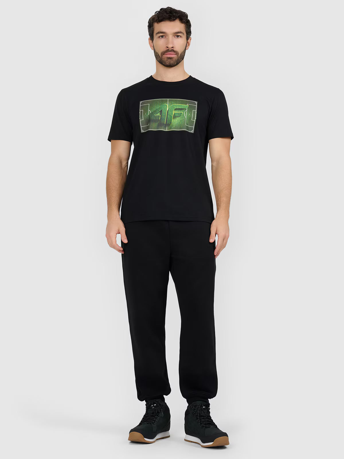T-shirt regular z nadrukiem męski