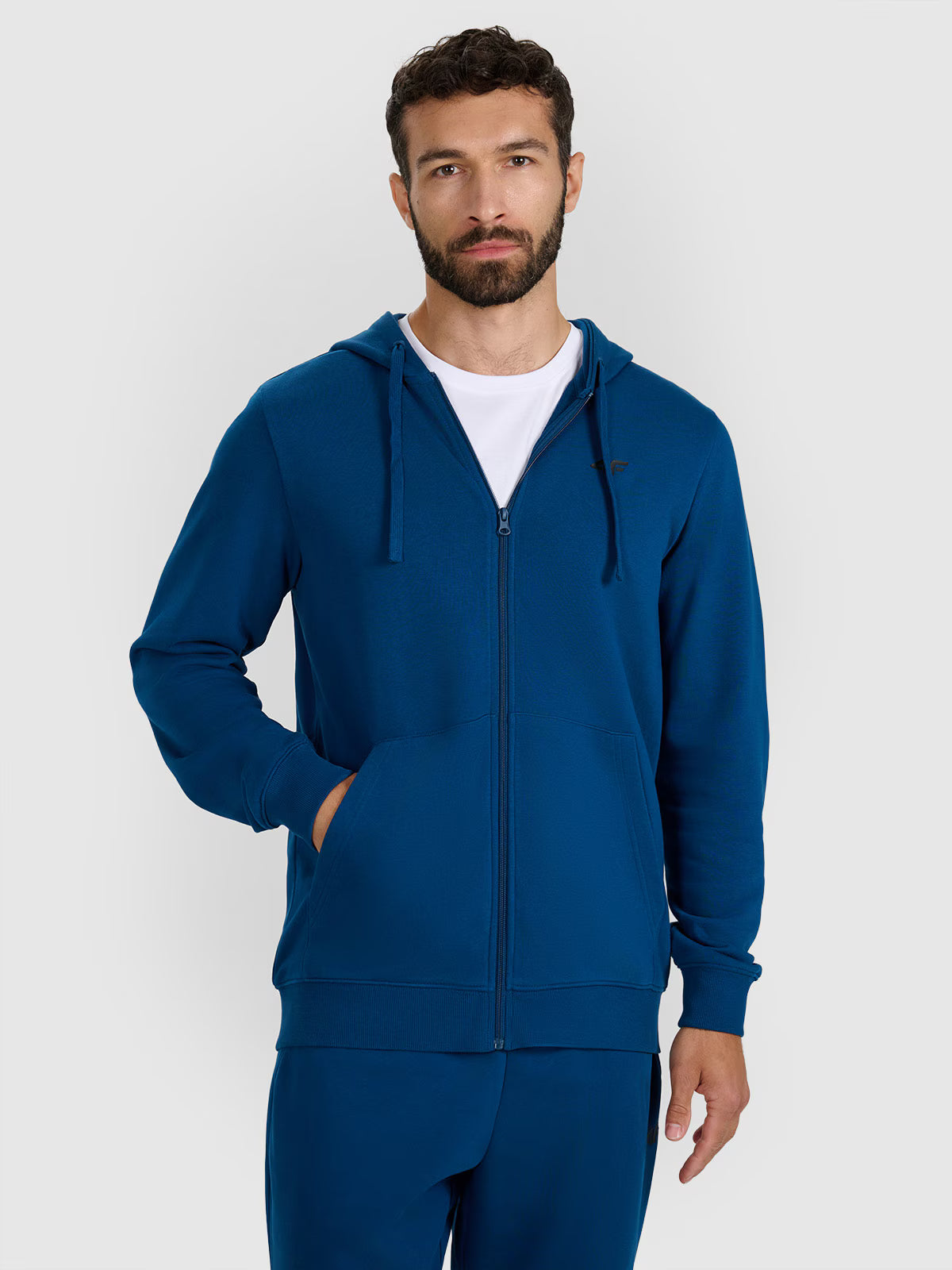 Bluza dresowa rozpinana z kapturem męska