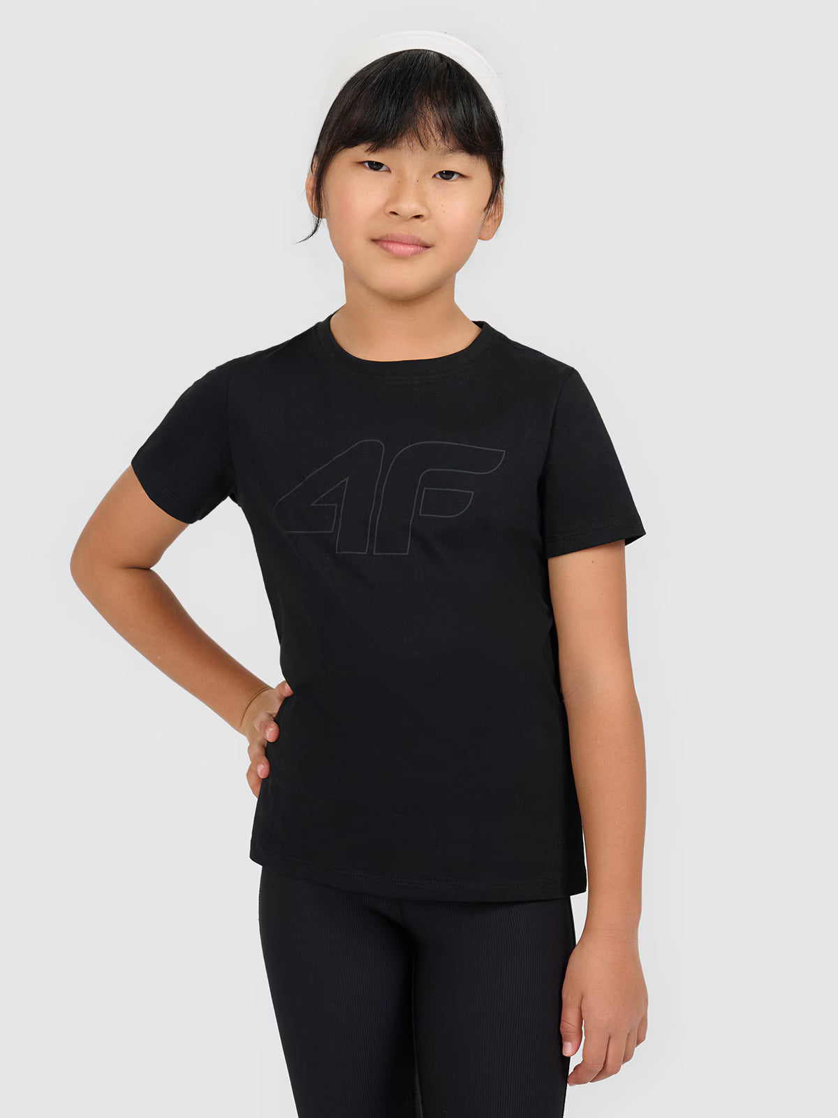 T-shirt oversize z nadrukiem dziewczęcy