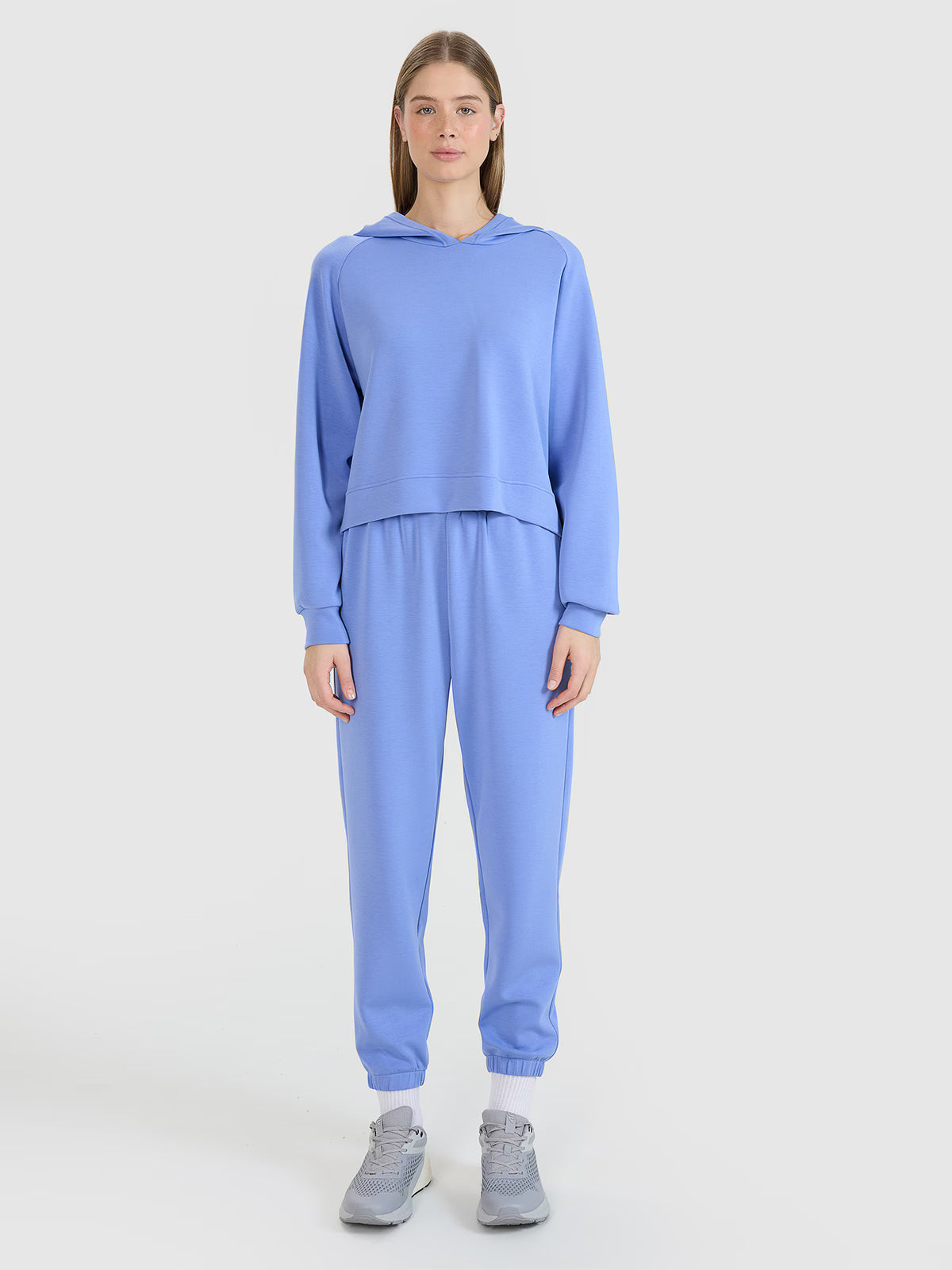 Bluza dresowa nierozpinana z modalem damska
