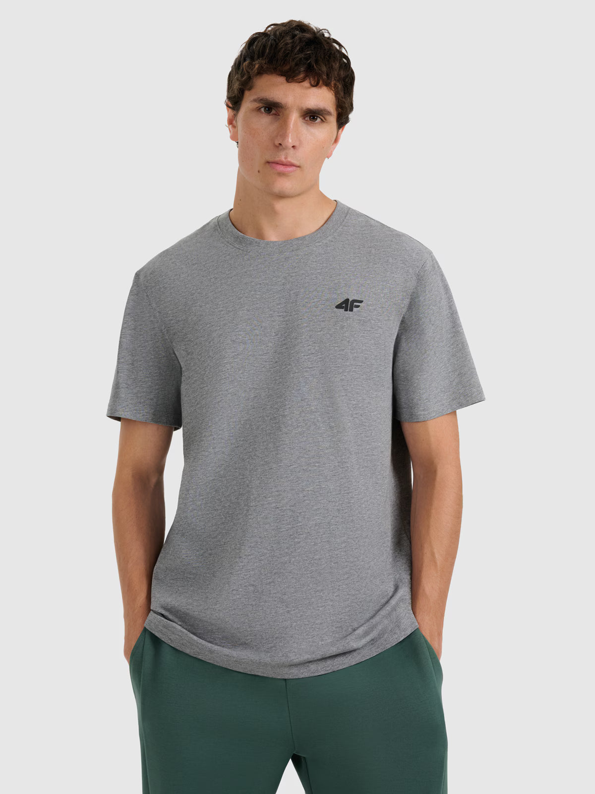 T-shirt regular gładki męski