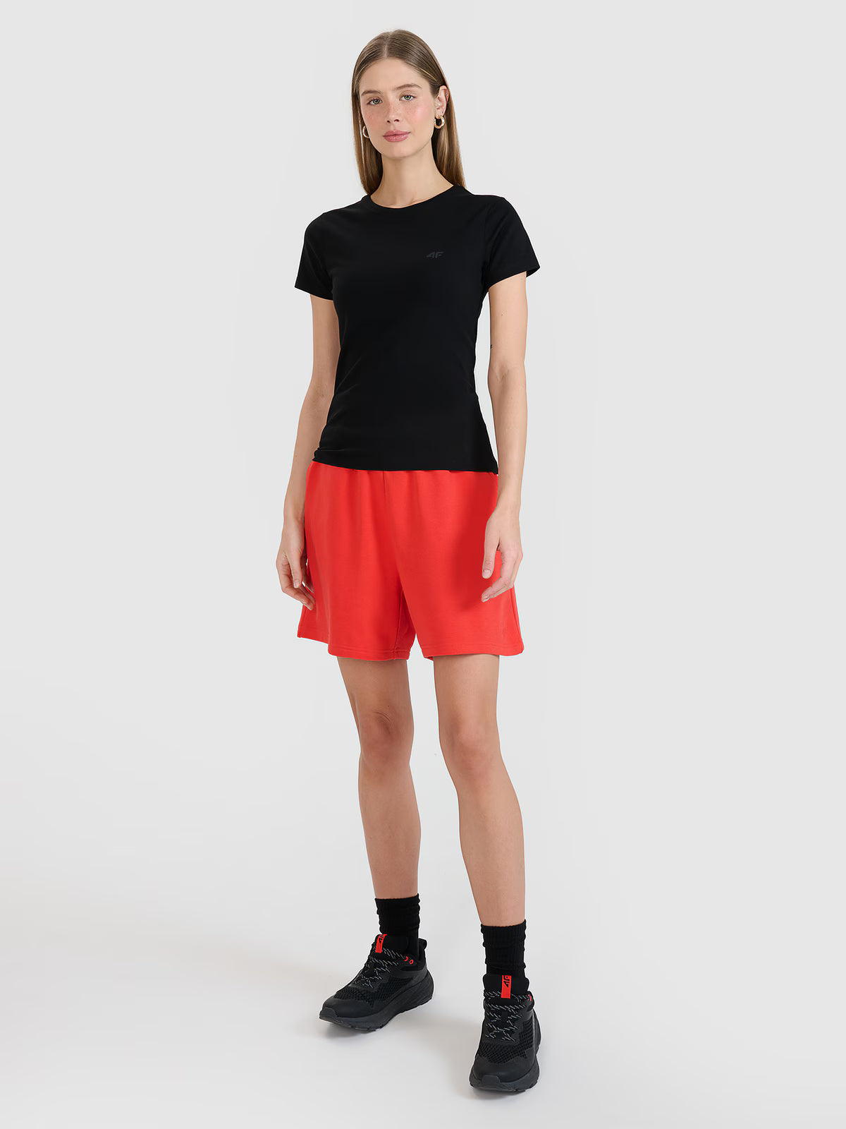 T-shirt slim gładki damski