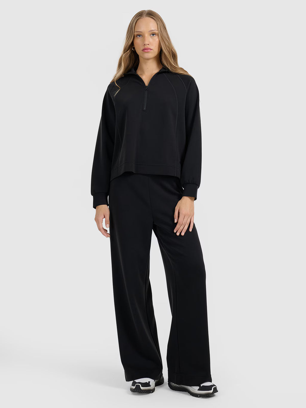 Bluza dresowa nierozpinana z modalem damska