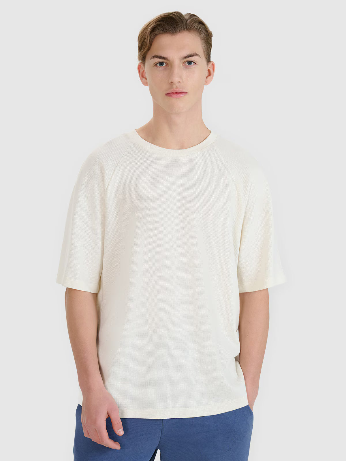 T-shirt oversize z modalem męski