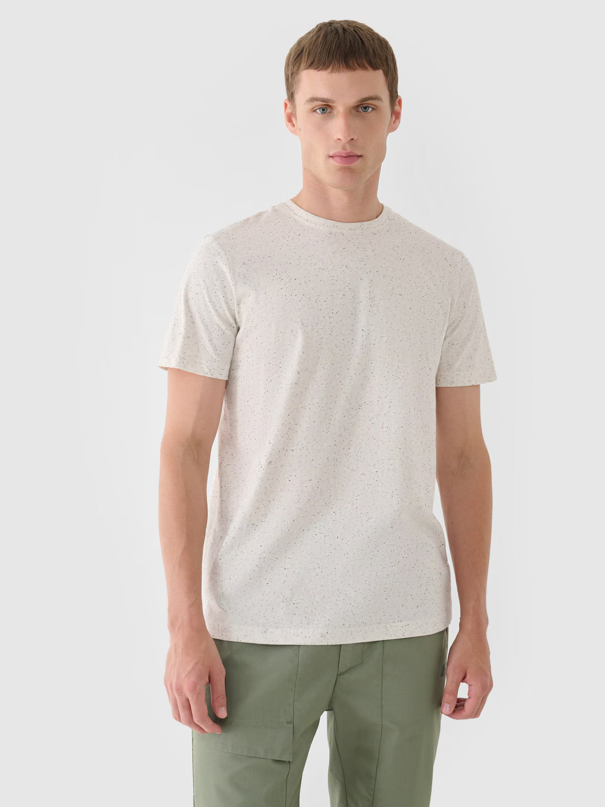 T-shirt regular gładki męski