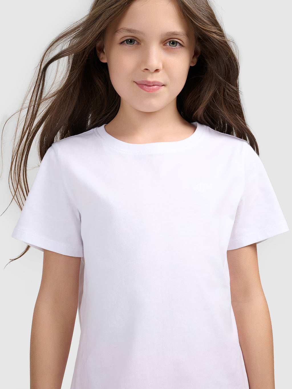 T-shirt gładki dziewczęcy